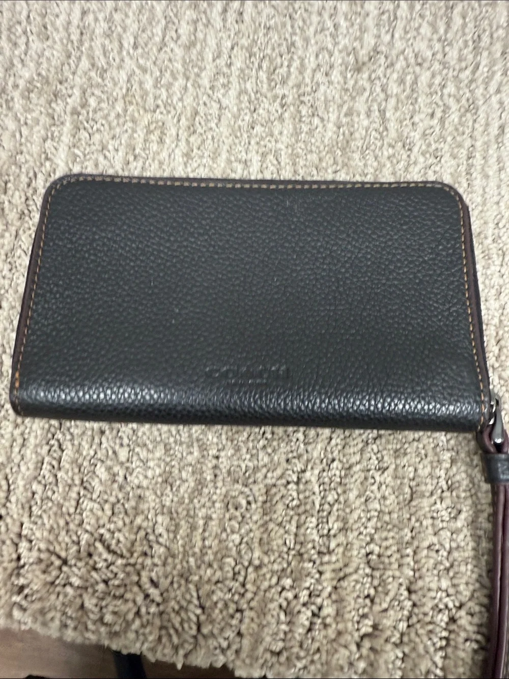Coach black pebbled